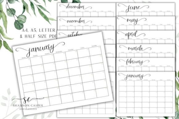 Download Blank Monthly Calendar Printable - Print Collection