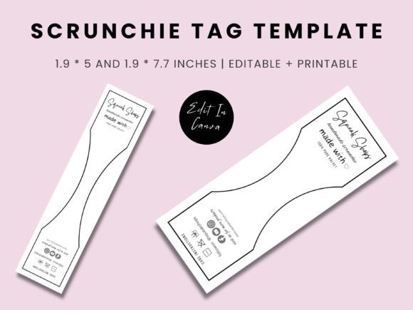 Download Canva Printable Scrunchie Tag Template - Print Collection