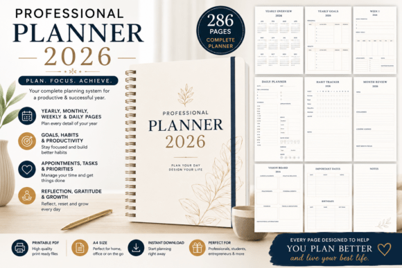 Download Professional Planner 2026 Printable - Print Collection