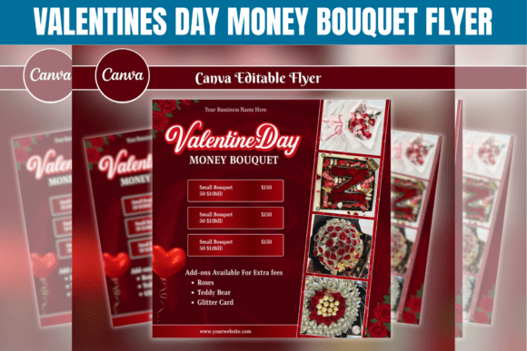 Download Valentines Day Money Bouquet Flyer - Valentines Collection