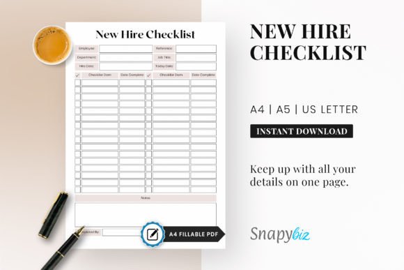 Download Fillable New Hire Checklist Printable - Print Collection