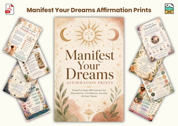 Download Manifest Your Dreams Affirmation Prints - Print Collection