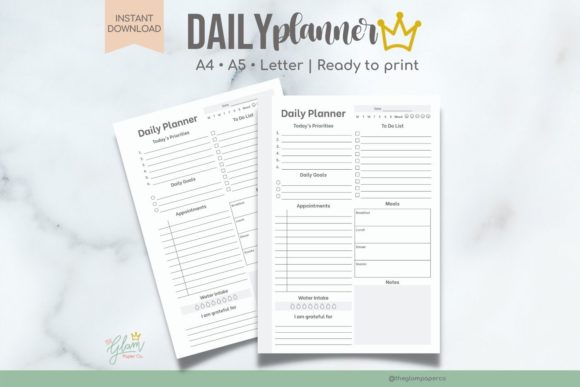 Download Daily Planner Printable Planner Set - Print Collection