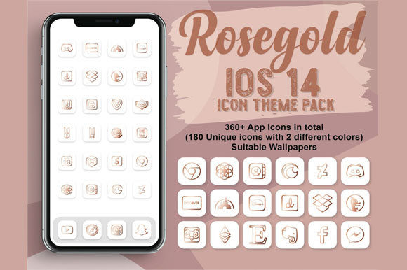 Download Rose Gold App Icons IOS 14 - App icons Collection