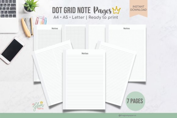 Download Printable Notes Pages Planner Set - Print Collection