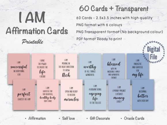 Download I AM Affirmation Cards Printable - Print Collection