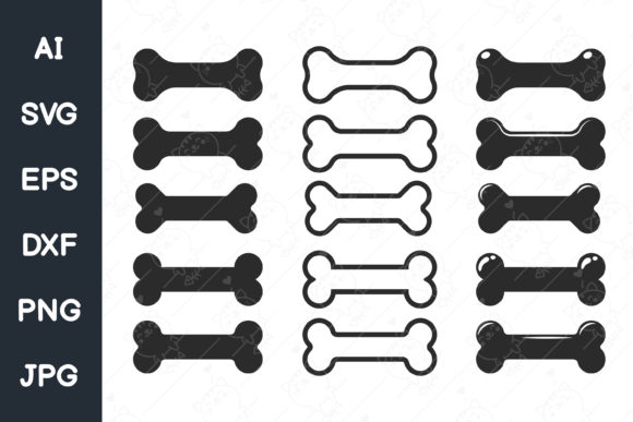Download Dog Bone Silhouette Shape Label Design - Label design Collection
