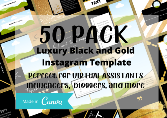 Download Luxury Black and Gold Instagram - Premium Resources