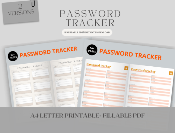Download Password Tracker (Printable+ Fillable) - Print Collection