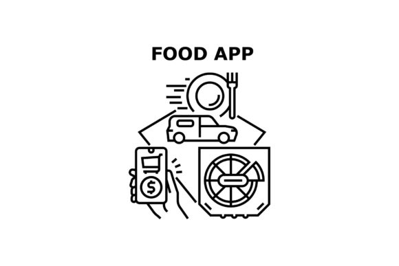 Download Food App Icons Vector Illustrations - App icons Collection