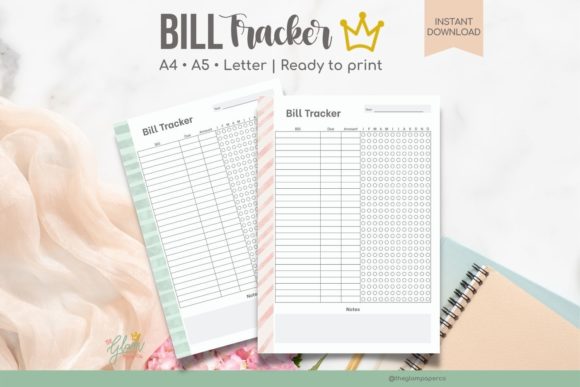 Download Bill Tracker Printable Planner Insert - Print Collection