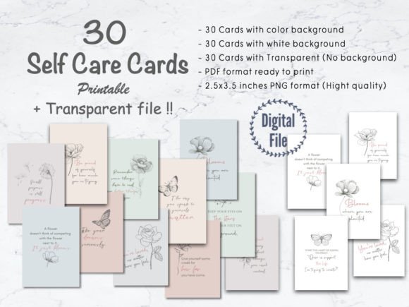 Download Self Care Affirmation Printable Cards - Print Collection