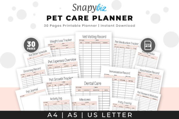 Download Pet Care Binder Printable Planner - Print Collection