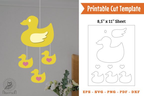 Download Cute Duck Printable Cut Template - Print Collection