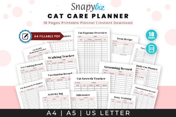 Download Cat Care Planner |  Pet Care Printable - Print Collection