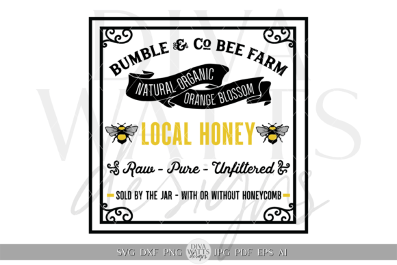 Download Bee Farm Layered Label Design SVG - Label design Collection