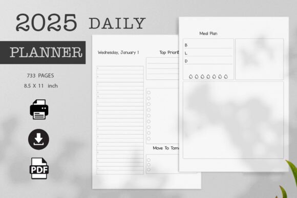 Download 2025 Daily Planner | Printable - Print Collection