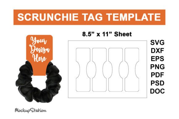 Download Scrunchie Tag Template SVG | Printable - Print Collection
